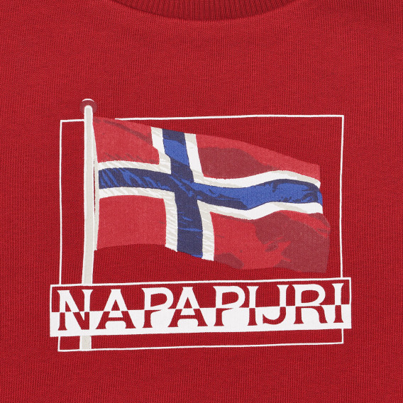 Φούτερ με το λογότυπο της μάρκας, σε κόκκινο χρώμα Napapijri 243708 2
