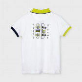 Βαμβακερό μπλουζάκι με γιακά και κουμπιά, λευκό Mayoral 243916 2