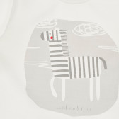 Βαμβακερή μπλούζα με μακριά μανίκια για ένα μωρό, λευκό Pinokio 243936 3