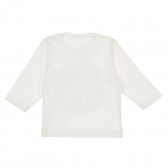 Βαμβακερή μπλούζα με μακριά μανίκια για ένα μωρό, λευκό Pinokio 243938 5