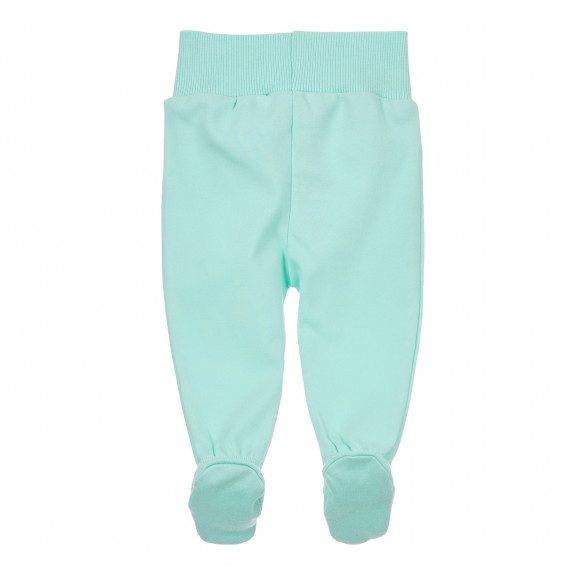 Βαμβακερό παντελόνι για μωρό σε χρώμα μέντας Pinokio 243961 5