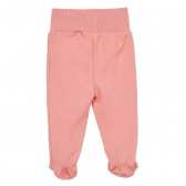 Βαμβακερό παντελόνι για μωρά, σε ροζ χρώμα Pinokio 243965 5