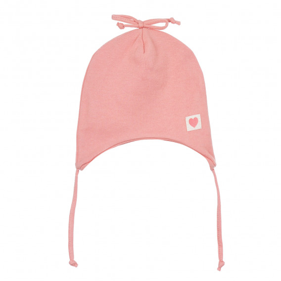 Βαμβακερό καπέλο με κορδέλα για ένα μωρό, ροζ Pinokio 243978 2