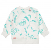 Βαμβακερή μπλούζα με φλοράλ τύπωμα για μωρά, λευκό Pinokio 244012 5