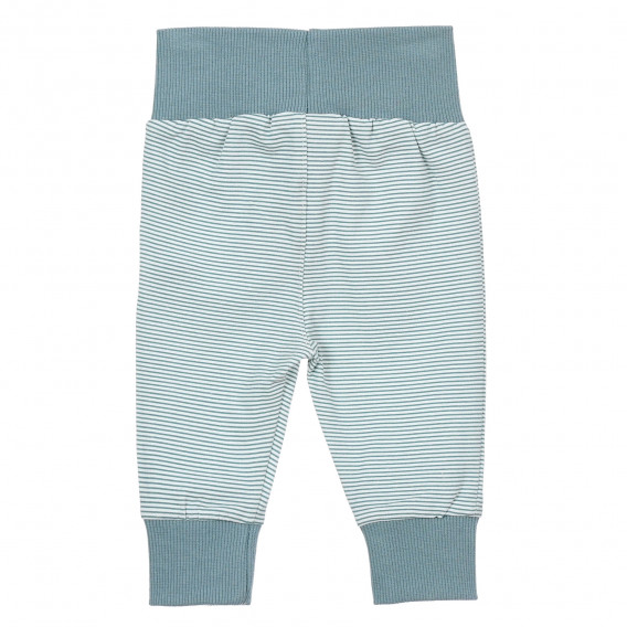 Βαμβακερό παντελόνι μωρού σε άσπρες και μπλε ρίγες Pinokio 244054 5