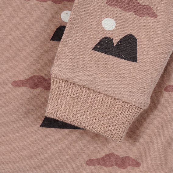 Βαμβακερή μπλούζα με γραφικόσχέδιο για ένα μωρό, ροζ Pinokio 244101 3