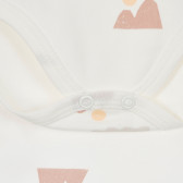 Βαμβακερό κορμάκι με μακριά μανίκια και τύπωμα για ένα μωρό, σε λευκό χρώμα Pinokio 244105 3