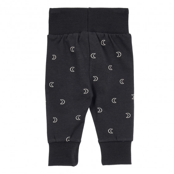 Βαμβακερό παντελόνι με γραφικό σχέδιο για ένα μωρό, γκρι Pinokio 244142 5