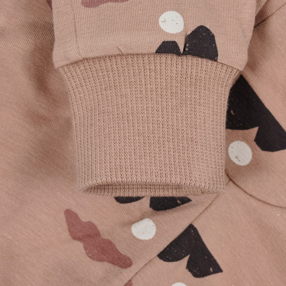 Βαμβακερό παντελόνι με γραφικό σχέδιο για ένα μωρό, ροζ Pinokio 244146 4