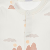 Βαμβακερό κορμάκι με γραφικό σχέδιο για ένα μωρό, σε λευκό χρώμα Pinokio 244149 3