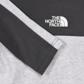 Βαμβακερή μπλούζα με φερμουάρ και λογότυπο μάρκας, μαύρο και γκρι The North Face 244208 2