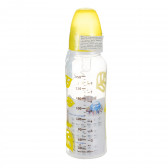 Διαφανές μπουκάλι πολυπροπυλενίου με πιπίλα γρήγορη ροή 1+ ετών, 240 ml, γατάκι ύπνου Canpol 244463 2