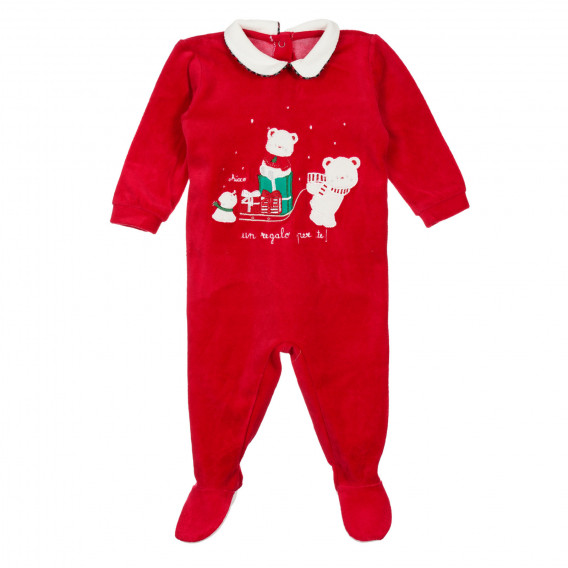 Χριστουγεννιάτικη φόρμα Chicco σε κόκκινο χρώμα για μωρό Chicco 244895 