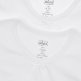 Σετ Chicco με δύο βαμβακερά μπλουζάκια σε λευκό χρώμα με φιόγκο Chicco 244957 4
