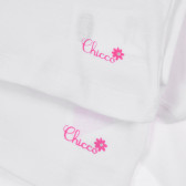 Σετ Chicco με δύο βαμβακερά μπλουζάκια σε λευκό χρώμα με φιόγκο Chicco 244958 5