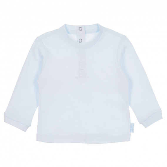 Chicco μακρυμάνικη βαμβακερή μπλούζα σε μπλε χρώμα για μωρό Chicco 244966 