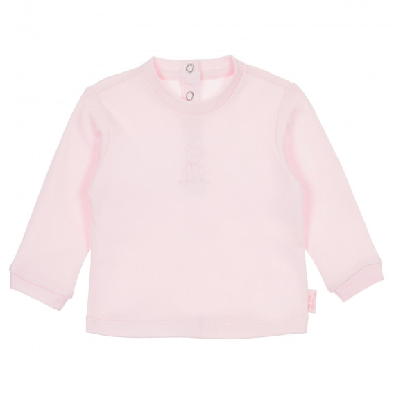 Chicco μακρυμάνικη βαμβακερή μπλούζα σε ροζ χρώμα για κοριτσάκι Chicco 244970 