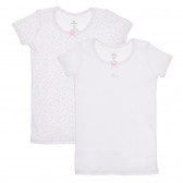 Σετ Chicco με δύο βαμβακερά μπλουζάκια σε λευκό χρώμα Chicco 245035 
