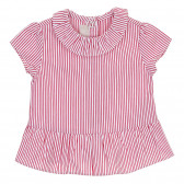 Βαμβακερή ριγέ μπλούζα Chicco σε λευκό και κόκκινο χρώμα για μωρό Chicco 245105 
