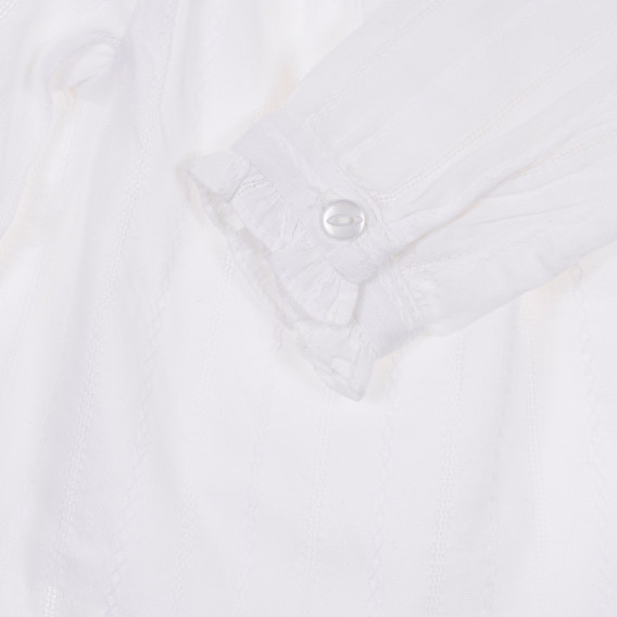Chicco μακρυμάνικο βαμβακερό πουκάμισο σε λευκό χρώμα για μωρό Chicco 245113 3