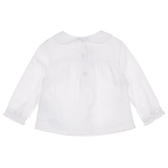 Chicco μακρυμάνικο βαμβακερό πουκάμισο σε λευκό χρώμα για μωρό Chicco 245114 4