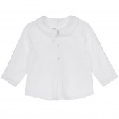 Chicco λευκό βαμβακερό πουκάμισο με στρογγυλό γιακά για μωρό Chicco 245152 