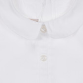 Chicco λευκό βαμβακερό πουκάμισο με στρογγυλό γιακά για μωρό Chicco 245153 2