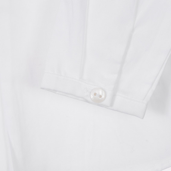 Chicco λευκό βαμβακερό πουκάμισο με στρογγυλό γιακά για μωρό Chicco 245154 3