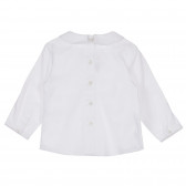 Chicco λευκό βαμβακερό πουκάμισο με στρογγυλό γιακά για μωρό Chicco 245155 4
