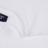 Βαμβακερό μπλουζάκι Chicco σε λευκό χρώμα με ανάγλυφη επιγραφή Chicco 245162 3