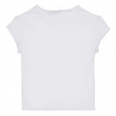 Βαμβακερό μπλουζάκι Chicco σε λευκό χρώμα με ανάγλυφη επιγραφή Chicco 245163 4