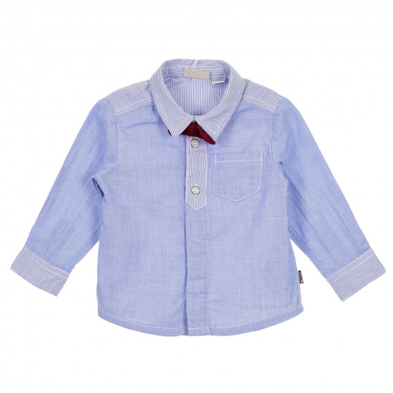 Βαμβακερό πουκάμισο Chicco σε μπλε χρώμα με κόκκινο παπιγιόν για μωρό Chicco 245312 