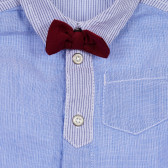 Βαμβακερό πουκάμισο Chicco σε μπλε χρώμα με κόκκινο παπιγιόν για μωρό Chicco 245313 2