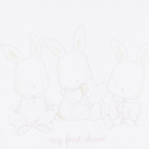Λευκή βαμβακερή σαλιάρα Chicco με στάμπα baby bunny Chicco 245328 3