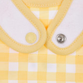 Chicco λευκή βαμβακερή σαλιάρα με κίτρινες πινελιές για μωρό Chicco 245451 3