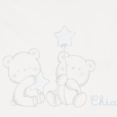 Λευκή βαμβακερή σαλιάρα Chicco με δύο αρκουδάκια Chicco 245475 2