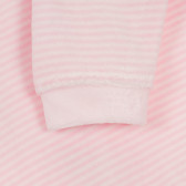 Ριγέ φόρμες Chicco σε λευκό και ροζ χρώμα με λαγουδάκι Chicco 245847 3