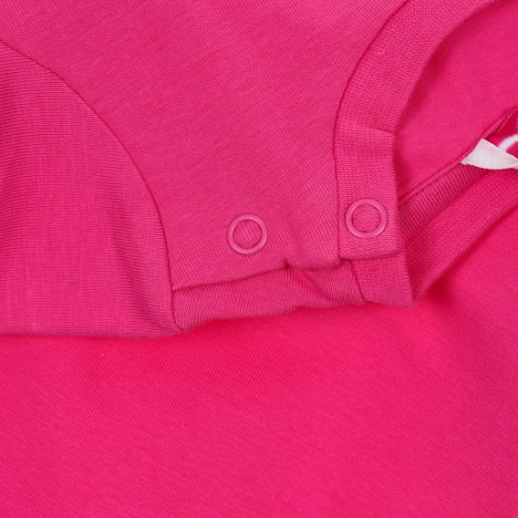 Chicco ροζ βαμβακερό βρεφικό μπλουζάκι με μπροκάρ στάμπα καρδιά Chicco 245928 3