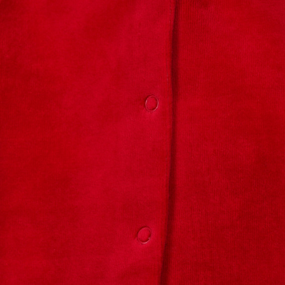 Chicco βελούδινη βρεφική φόρμα με χριστουγεννιάτικα μοτίβα σε λευκό και κόκκινο  Chicco 246024 3