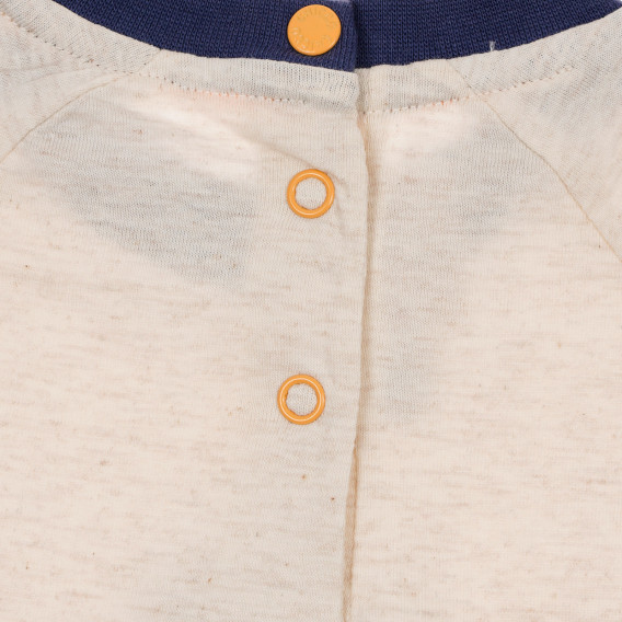 Βαμβακερό βρεφικό μπλουζάκι Chicco σε μπεζ χρώμα με στάμπα δεινοσαύρων  Chicco 246150 3