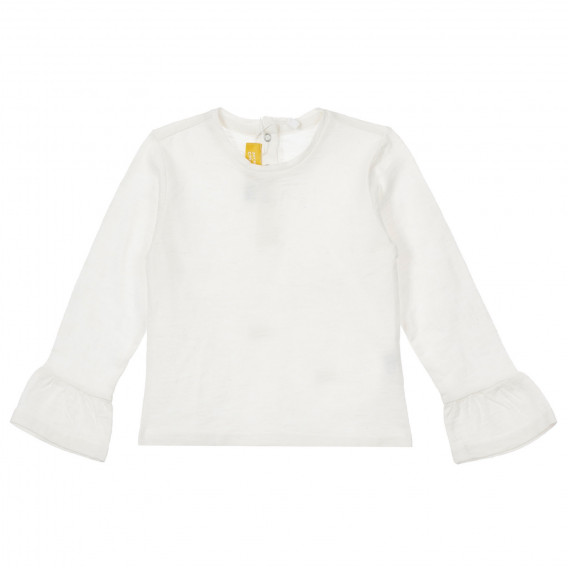 Chicco λευκή βαμβακερή μπλούζα με φαρδιά μανίκια για μωρό Chicco 246449 