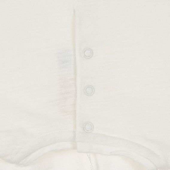 Chicco λευκή βαμβακερή μπλούζα με φαρδιά μανίκια για μωρό Chicco 246451 3