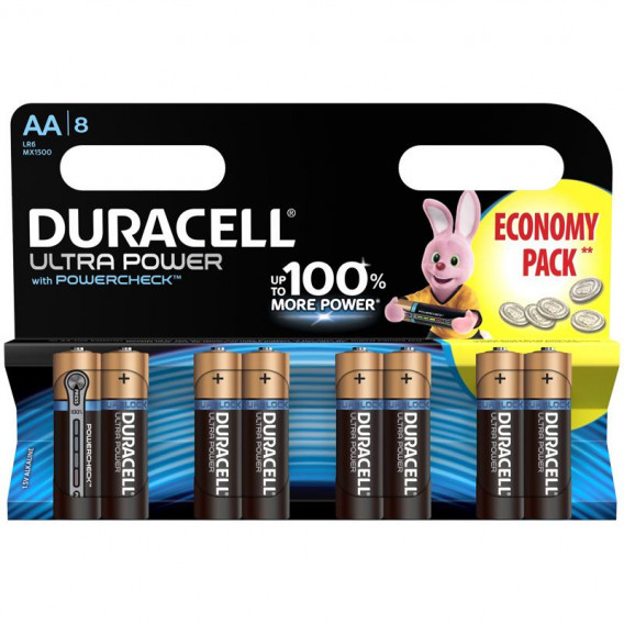 8 τεμ. Μπαταρίες Ultra Power, AA, LR6 Duracell 246752 