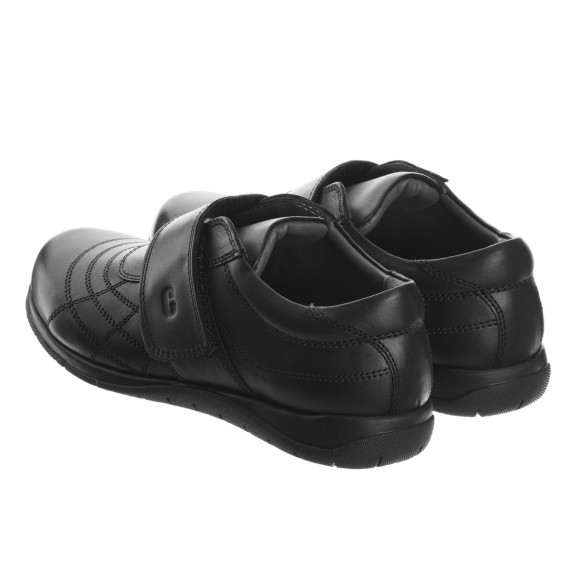 Μαύρα δερμάτινα παπούτσια Chicco με velcro Chicco 246894 2