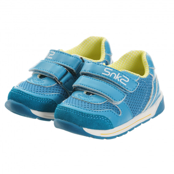 Αθλητικά παπούτσια με δερμάτινες λεπτομέρειες για μωρό, μπλε Chicco 246957 