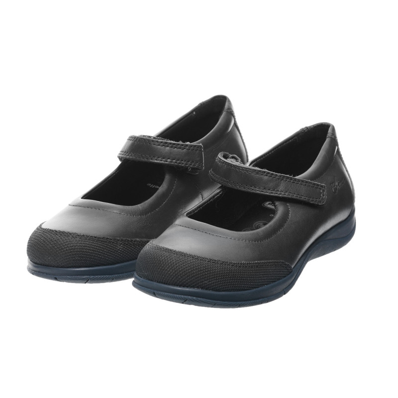 Δερμάτινα παπούτσια τύπου μπαλαρίνα, μαύρα  247207
