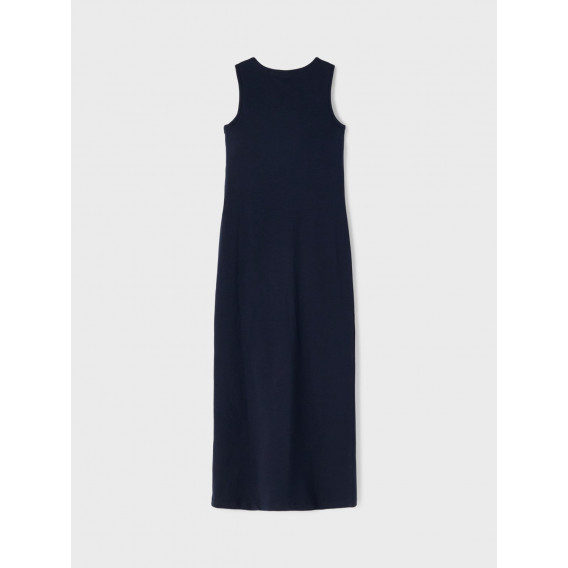 Φόρεμα από οργανικό βαμβάκι με σκούρο μπλε χρώμα Name it 247273 2