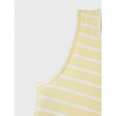 Φόρεμα από οργανικό βαμβάκι με κίτρινες και άσπρες ρίγες Name it 247277 3