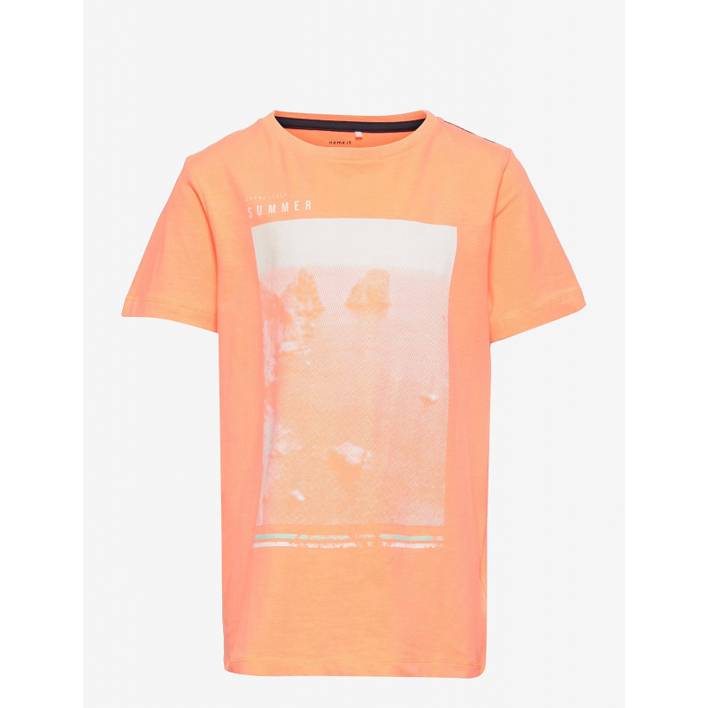 Μπλουζάκι από οργανικό βαμβάκι με πορτοκαλί χρώμα  247278