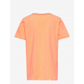 Μπλουζάκι από οργανικό βαμβάκι με πορτοκαλί χρώμα Name it 247279 2
